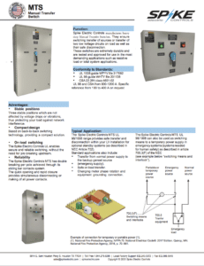 Manual Transfer Switch Manual Cover by Spike Electric