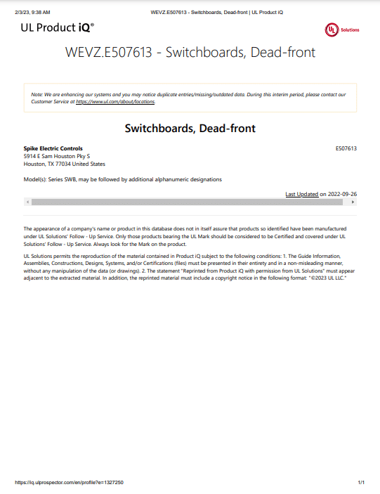 Synergy Susol Switchboard Catalot