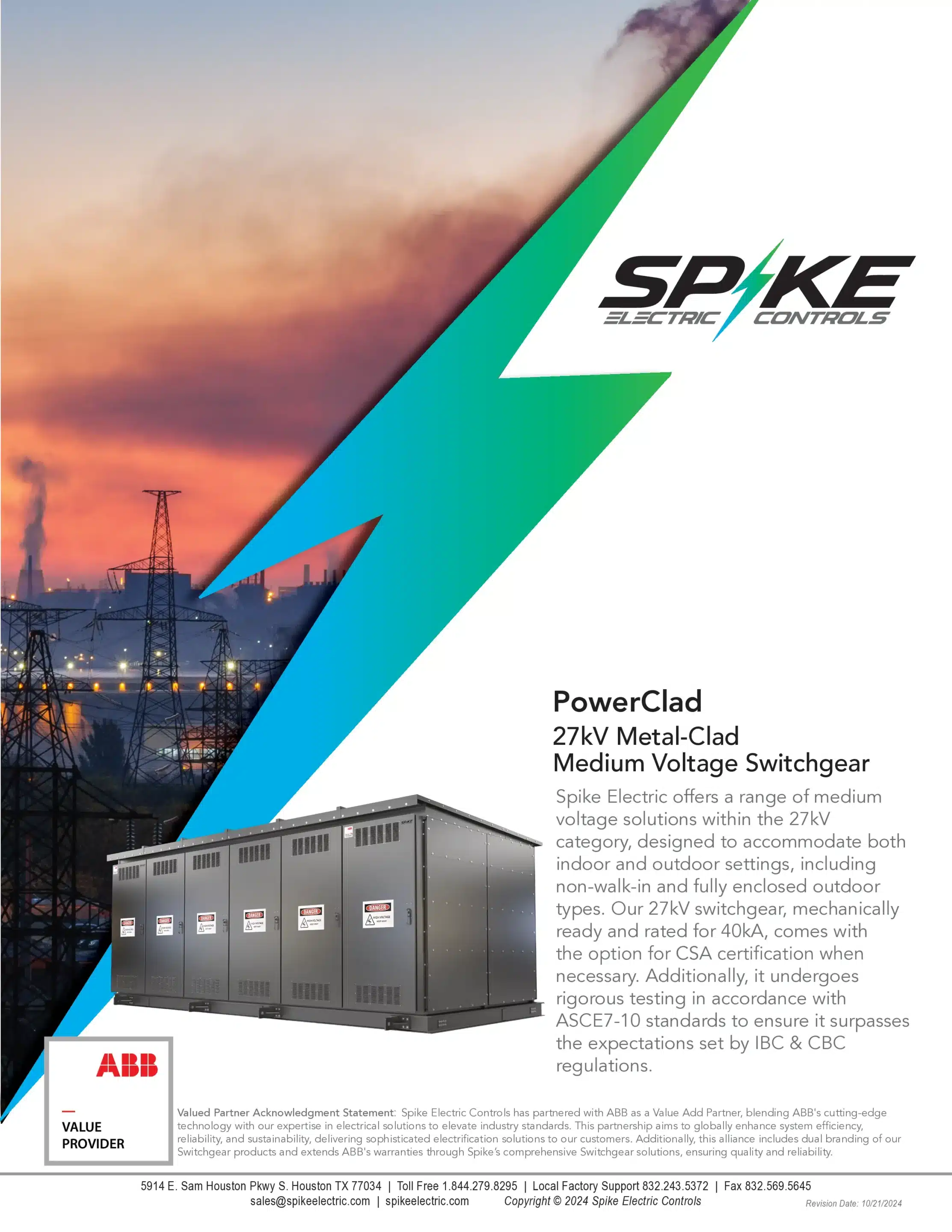 PowerClad 27kV Metal-Clad MV Switchgear Catalog